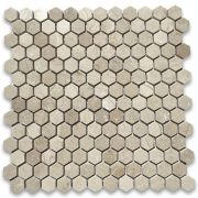 Crema Marfil 1 inch Hexagon Mosaic Tile Polished