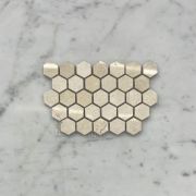 (Sample) Crema Marfil Marble 1 inch Hexagon Mosaic Tile Polished