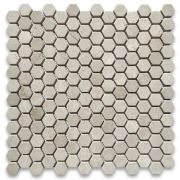 Crema Marfil 1 inch Hexagon Mosaic Tile Tumbled