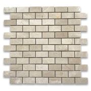 Crema Marfil 1x2 Medium Brick Mosaic Tile Polished