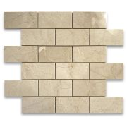 Crema Marfil 2x4 Grand Brick Subway Mosaic Tile Polished