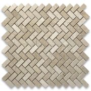 Crema Marfil 5/8x1-1/4 Herringbone Mosaic Tile Polished