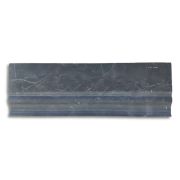 Nero Marquina Black Marble 4x12 Baseboard Crown Molding Honed
