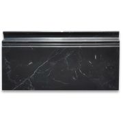 Nero Marquina Black Marble 6x12 Skirting Baseboard Trim Molding Polished