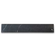 Nero Marquina Black Marble 6x36 Transition Saddle Threshold Double Beveled Tile Honed