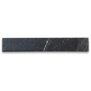 Nero Marquina Black Marble 6x36 Transition Saddle Threshold Single Beveled Tile Honed