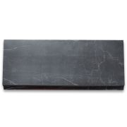 Nero Marquina Black Marble 5x12 Baseboard Trim Molding Polished