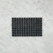 Nero Marquina Black Marble 3/8x3/8 Square Mosaic Tile Honed