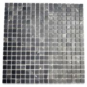 Nero Marquina 5/8x5/8 Square Mosaic Tile Honed