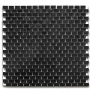 Nero Marquina Black Marble Mini Brick Mosaic Tile 5/8x3/4 Polished