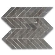 Nero Marquina Black Marble 1x4 Chevron Mosaic Tile Polished