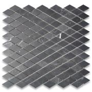 Nero Marquina Black Marble 1x1-7/8 Rhomboid Diamond Mosaic Tile Honed