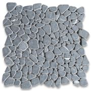 Nero Marquina River Rocks Pebble Stone Mosaic Tile Tumbled