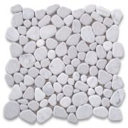 Carrara Mix Cinderalla Grey Marble River Rocks Pebble Stone Mosaic Tile Tumbled