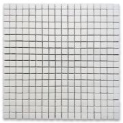 Thassos White Marble 5/8x5/8 Square Mosaic Tile Honed