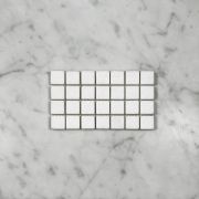 (Sample) Thassos White Marble 3/4x3/4 Square Mosaic Tile Tumbled