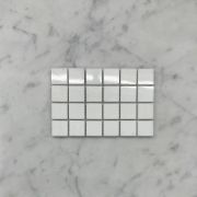 Thassos White Marble 1x1 Square Mosaic Tile Polished