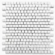 Thassos White Marble 3/4x3/4 Hand Clipped Random Broken Mosaic Tile Polished