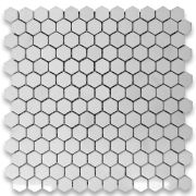 Thassos White Marble 1 inch Hexagon Mosaic Tile Polished