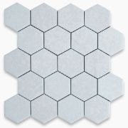 Thassos White Marble 3 inch Hexagon Mosaic Tile Honed