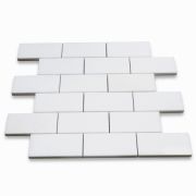 Thassos White 2x4 Grand Brick Subway Mosaic Tile Polished