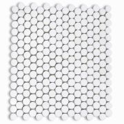 Thassos White 3/4 inch Quarter Round Mosaic Tile Polished