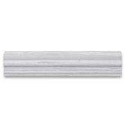 White Wood Grain 2-1/2x12 Chair Rail Trim Molding Polished