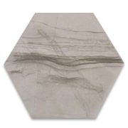 Athens Grey Wood Grain 6 inch Hexagon Tile Polished