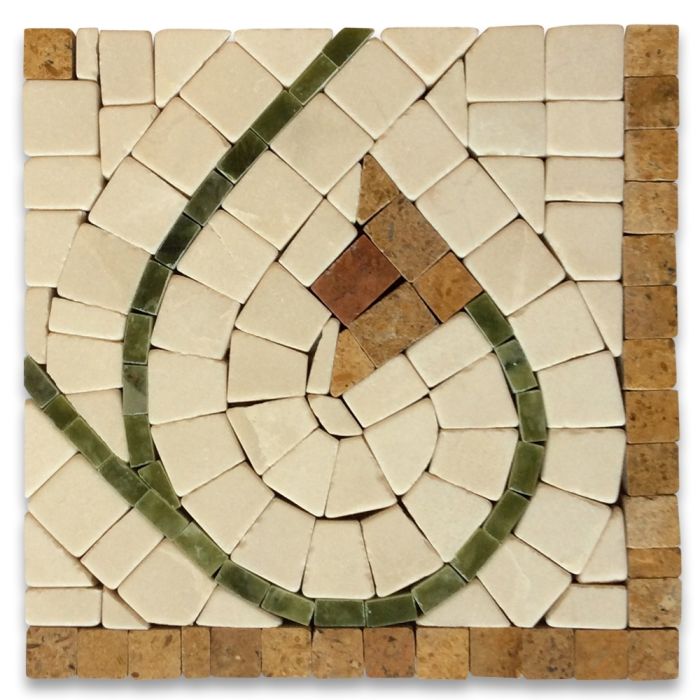 Carrara Circles Micro Mosaic Tile