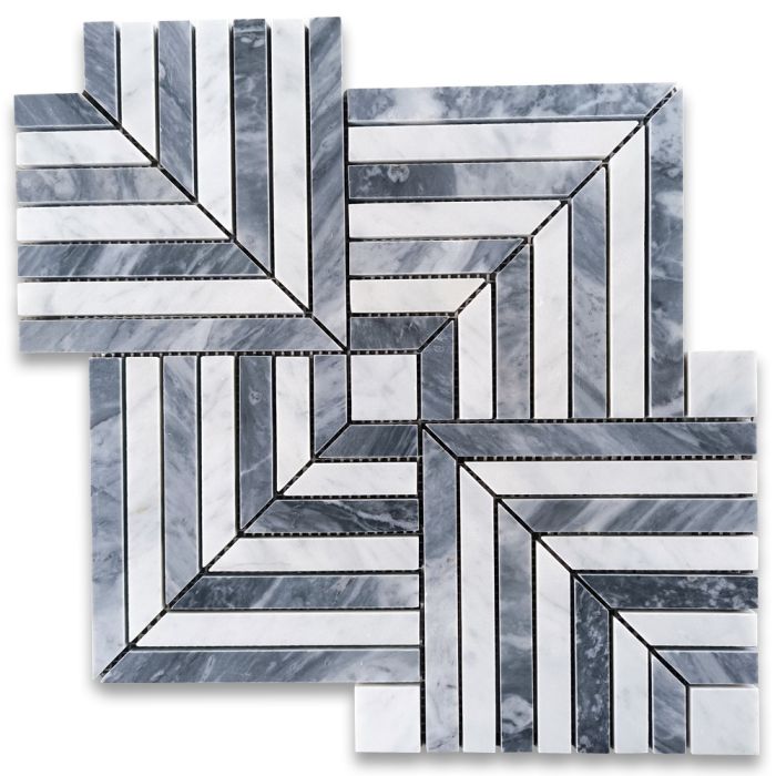 Trapezoid Square 3D Diamond Art Glass Mosaic Tile for Living Room Wall -  China Floor Tile, Flooring Tile