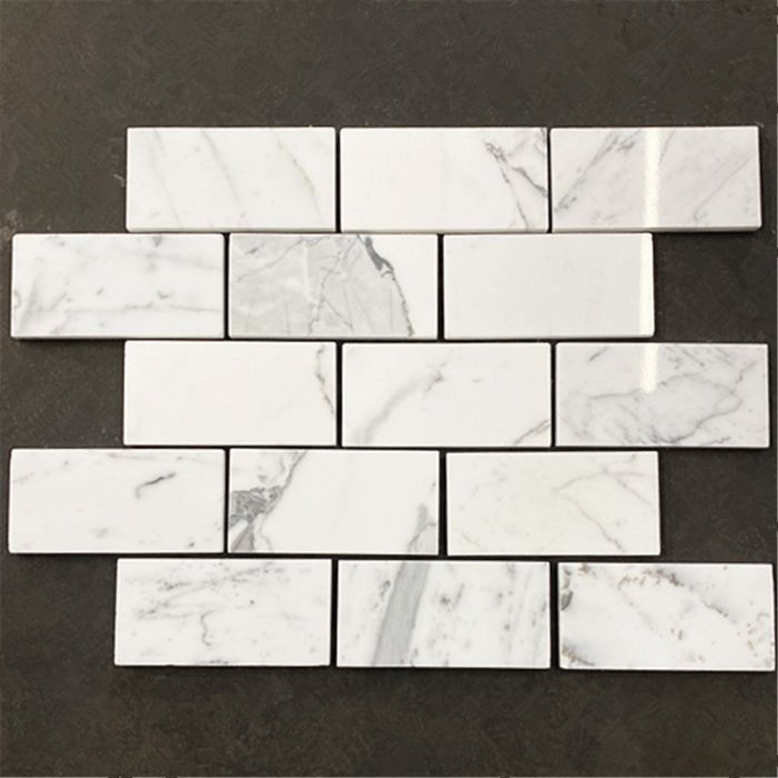 Statuary White Marble 3x6 Subway Tile Polished