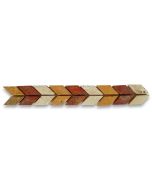 Arrow Gold 1.2x8.3 Marble Mosaic Border Listello Tile Polished