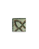 Romanze Green Jade 5.9x5.9 Marble Mosaic Border Corner Tile Polished