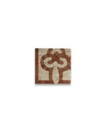 Posy Rojo 4x4 Marble Mosaic Border Corner Tile Polished