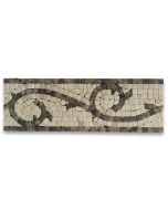 Vine Emperador 4x12 Marble Mosaic Border Listello Tile Tumbled