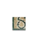 Vine Dark Green 5.1x5.1 Marble Mosaic Border Corner Tile Polished