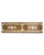 Treasure Gold 3.9x15.7 Marble Mosaic Border Listello Tile Polished