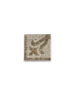 Palm Emperador 4x4 Marble Mosaic Border Corner Tile Tumbled