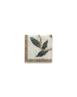 Olive Branch Green 4x4 Marble Mosaic Border Corner Tile Tumbled