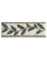 Olive Branch Green 4x12 Marble Mosaic Border Listello Tile Tumbled