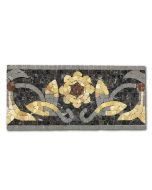 Wintersweet Gold 5.5x12 Marble Mosaic Border Listello Tile Tumbled