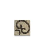 Vine Crema 4x4 Marble Mosaic Border Corner Tile Polished