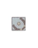 Dandelion Rojo 6.9x6.9 Marble Mosaic Border Corner Tile Tumbled