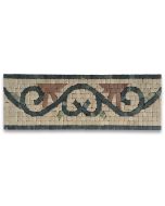 Infinity Botticino 4.7x13.4 Marble Mosaic Border Listello Tile Tumbled