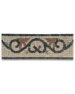 Infinity Botticino 4.7x13.4 Marble Mosaic Border Listello Tile Tumbled