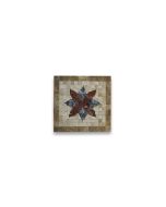 Floral Noce 6x6 Marble Mosaic Border Corner Tile Polished