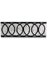 Eternal Rings Carrara White Nero Marquina Black 4x12 Marble Mosaic Border Listello Tile Polished