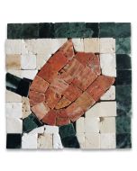 Magnifica Rose 3.1x3.1 Marble Mosaic Border Corner Tile Polished