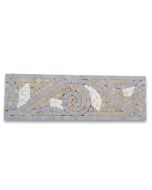 Swirl 4x12 Marble Mosaic Border Listello Tile Tumbled