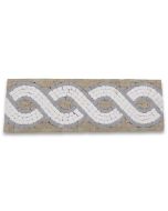 Wave 4x12 Marble Mosaic Border Listello Tile Tumbled